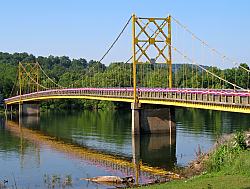 The Beaver Bridge decorated for the bridge celebration