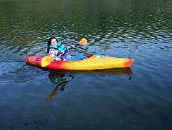 Woman in a kayak